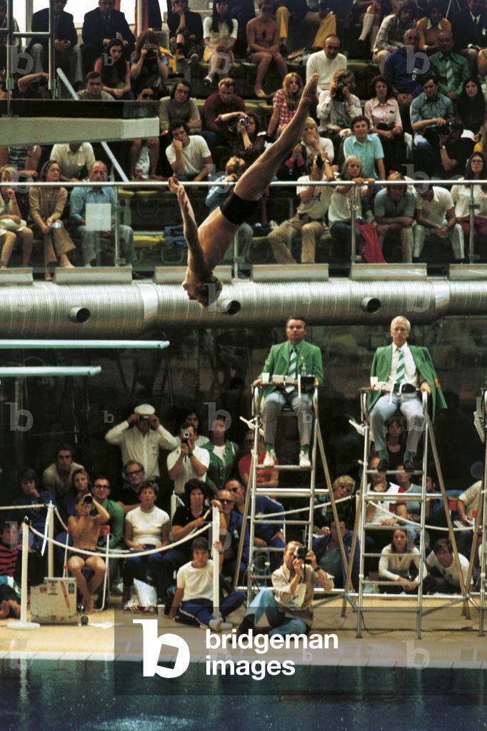 Klaus Dibiasi in action at the Olympic Games