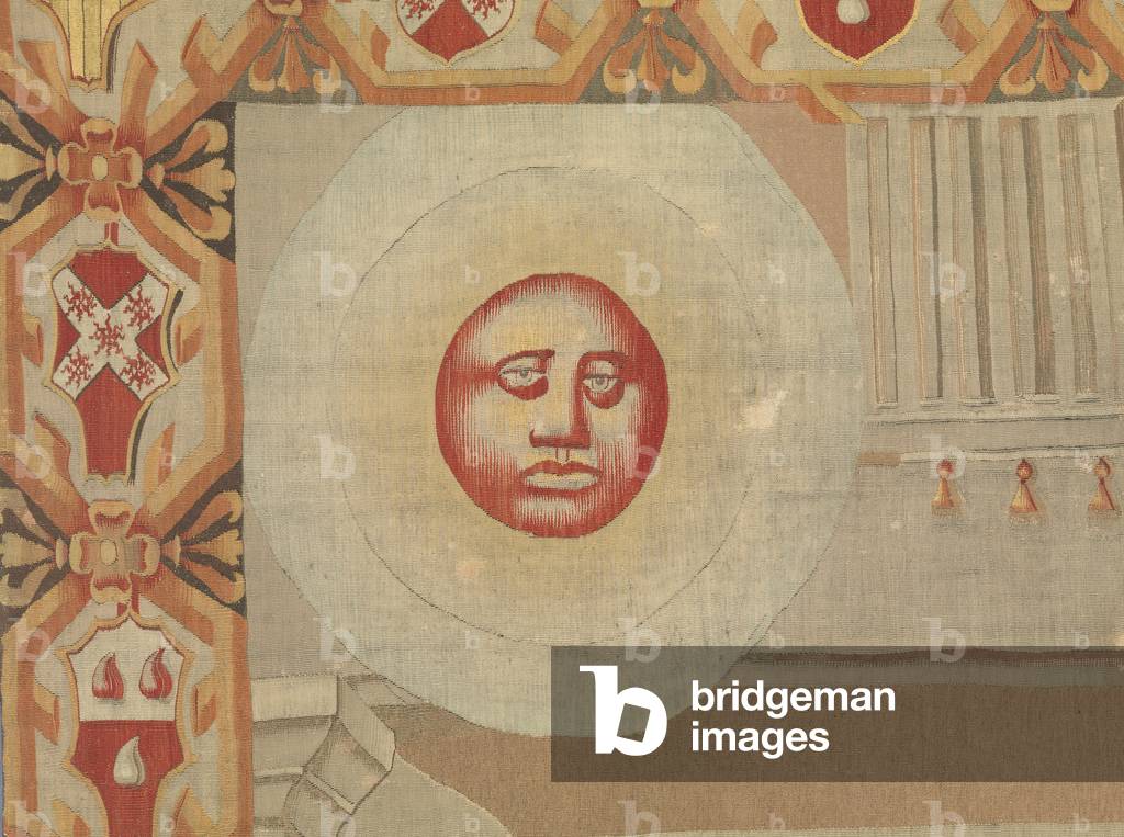 August (Agosto), by Benedetto da Milano upon drawing by Bramantino, c. 1503-1508, 16th century (tapestry)