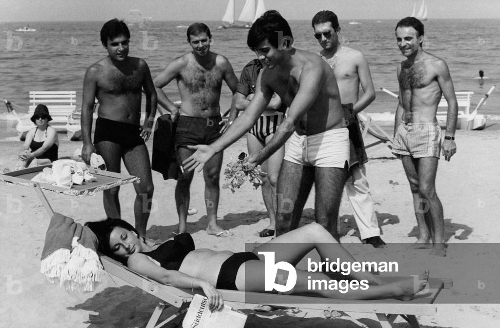 Young people on the seashore