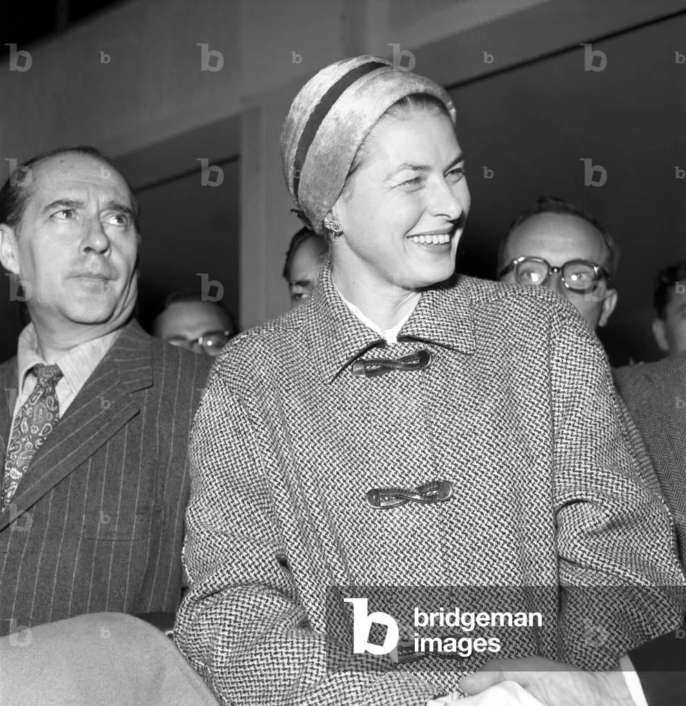Ingrid Bergman and Roberto Rossellini, Italy, 1957 (b/w photo)