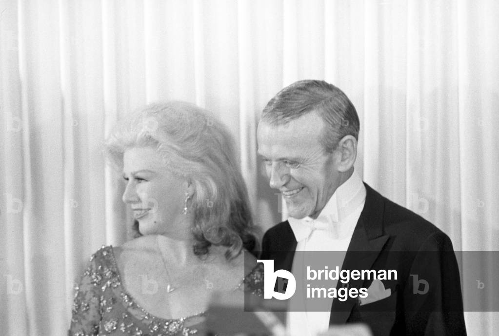 Fred Astaire and Gingers Rogers at the Academy Awards ceremony, United States, 1967 (b/w photo)