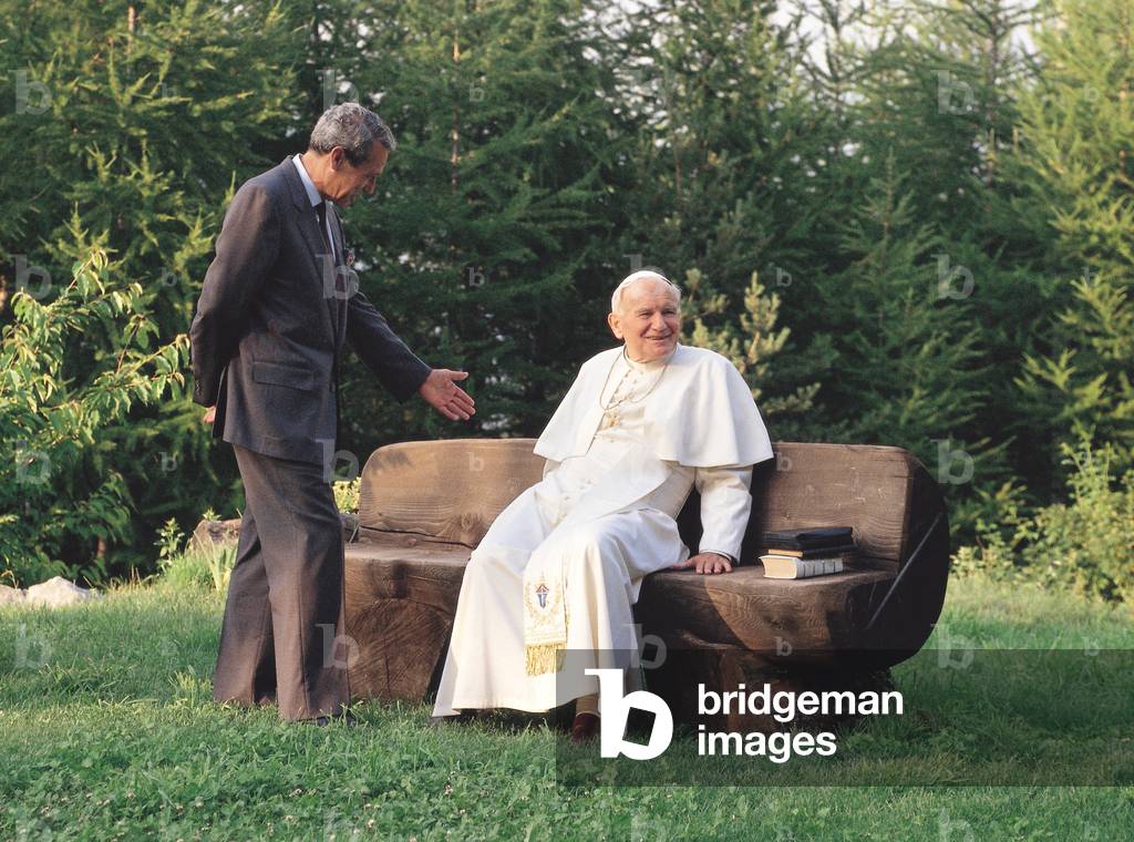 Joaquin Navarro-Valls and John Paul II, Italy, 1991 (photo)