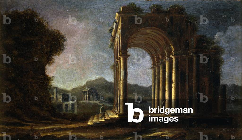 Capriccio with Architectures and Marine, 1700 - 1720, oil on canvas