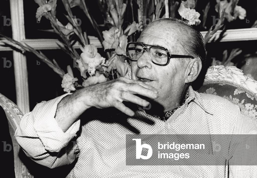 The director Roberto Rossellini, Rome, Italy, 1974