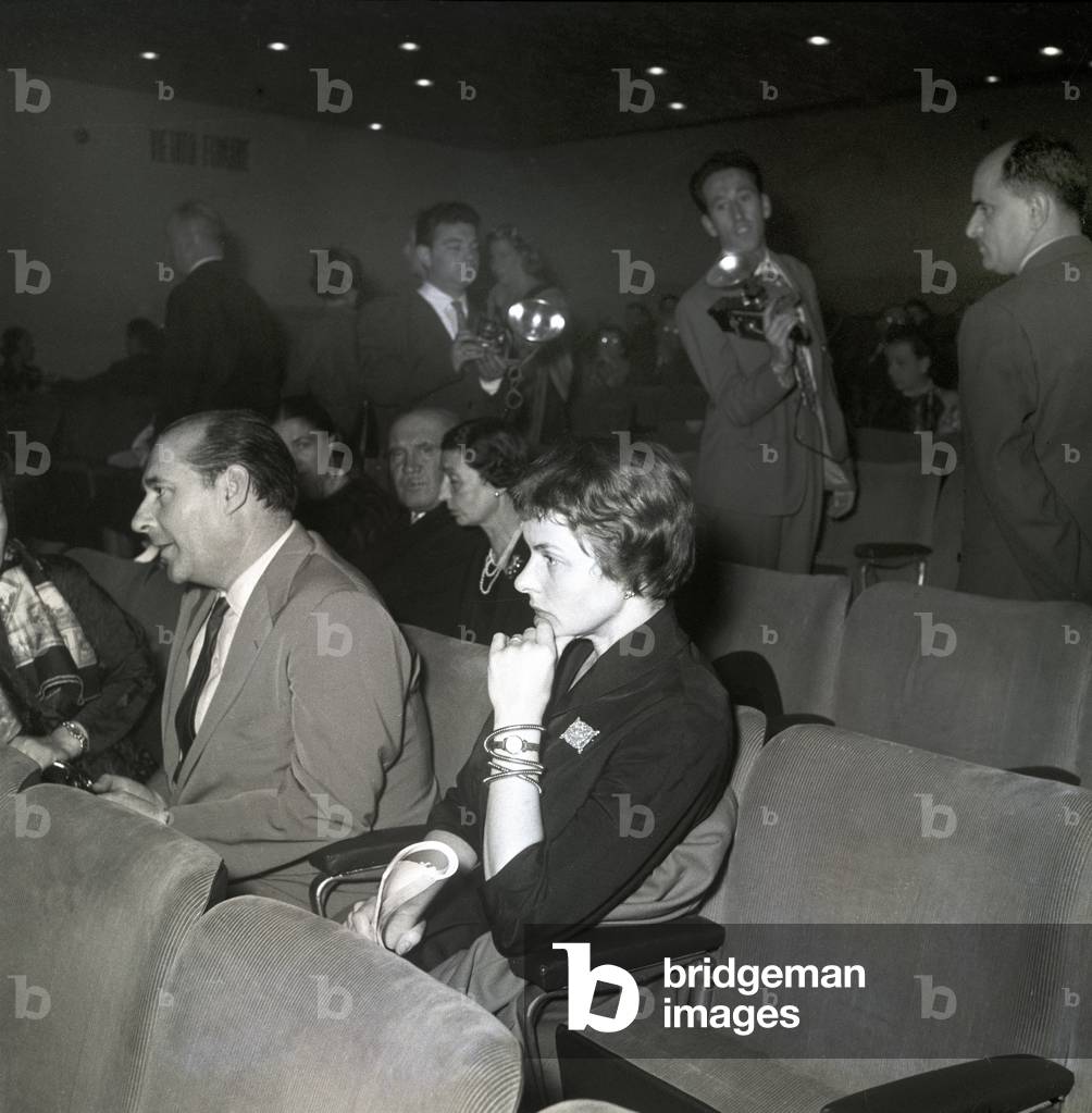 Porgy and Bess premiere, Italy, 1956 (b/w photo)