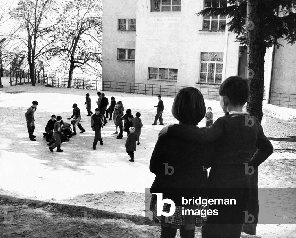 Children playing at school in Termeno, Termeno, Italy