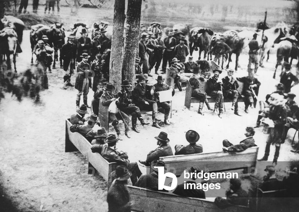 Virginia: Battle of Cold Harbor planning with Ulysses Grant, 1864 (photo)