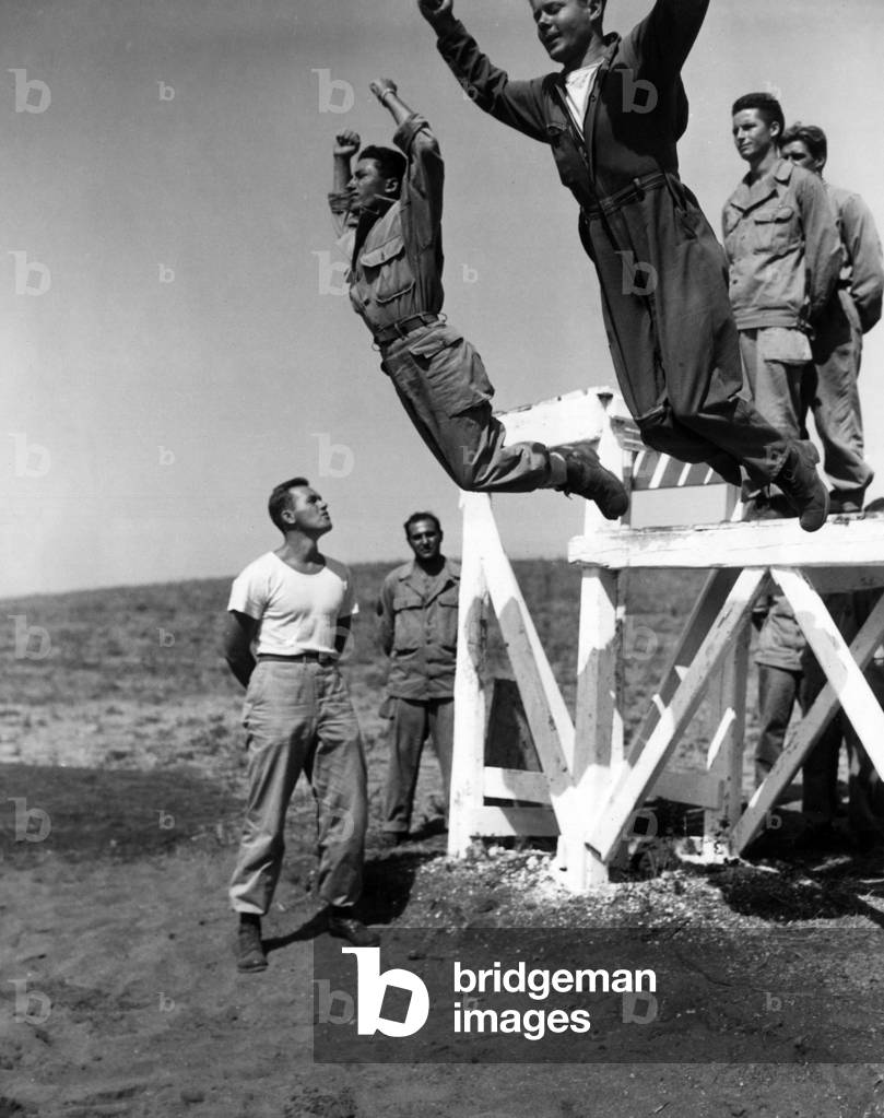 U.S. Army paratroopers training, Italy