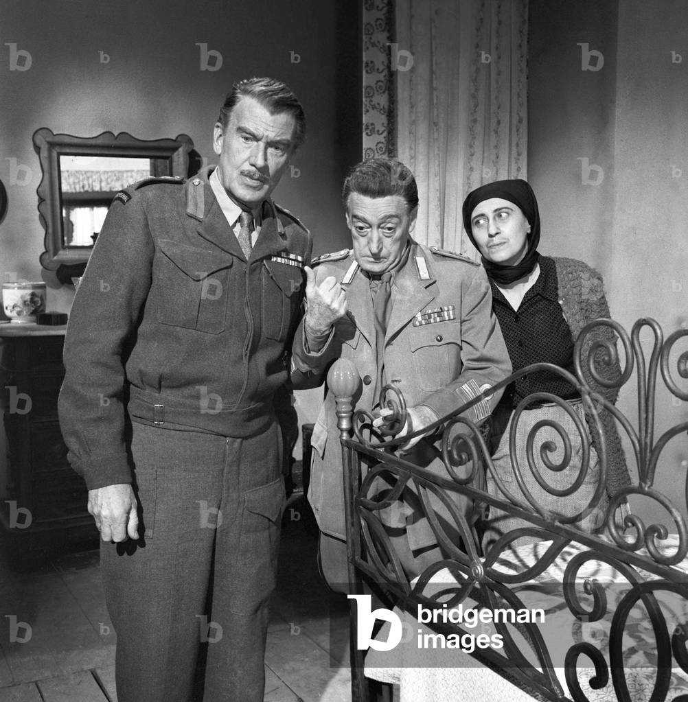 Totò, Adriana Facchetti and Walter Pidgeon in The Two Colonels (b/w photo)