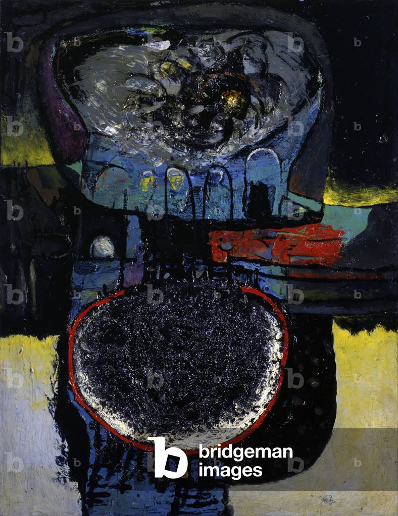Tribute to Freud, by Gianni Dova, 1954, 20th Century, oil and enamel on canvas