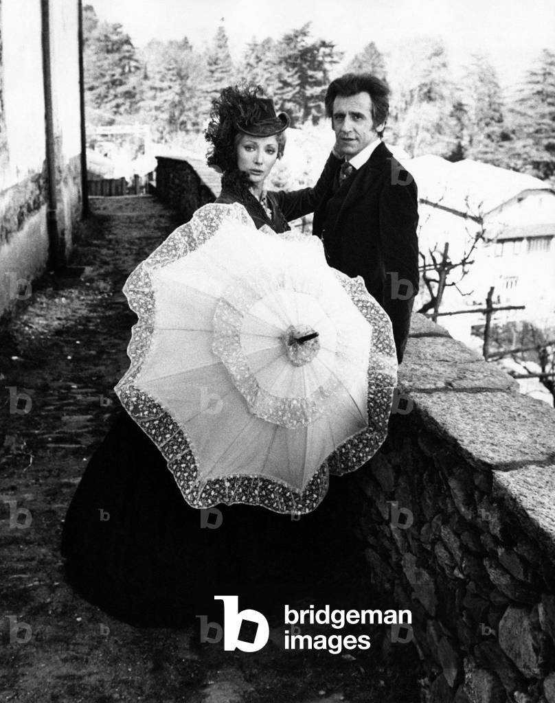 Marina Malfatti and Giulio Bosetti on the set of Malombra