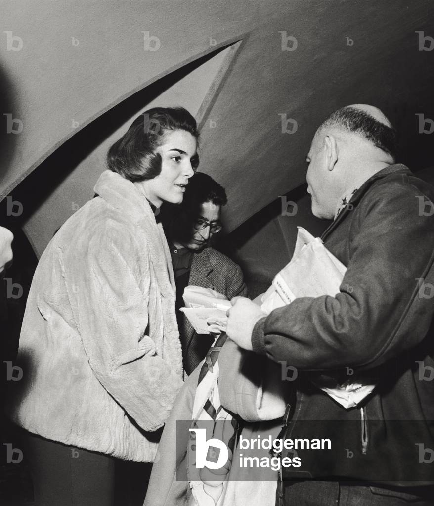 Sylvia Casablancas, new friend of Aga Khan, 1957 (b/w photo)