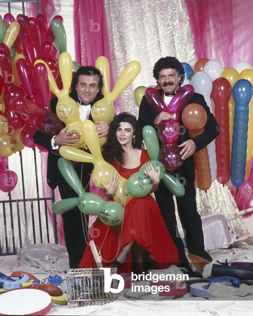 Lots of balloons for Cristina D'Avena and Gigi e Andrea, Milan, Italy