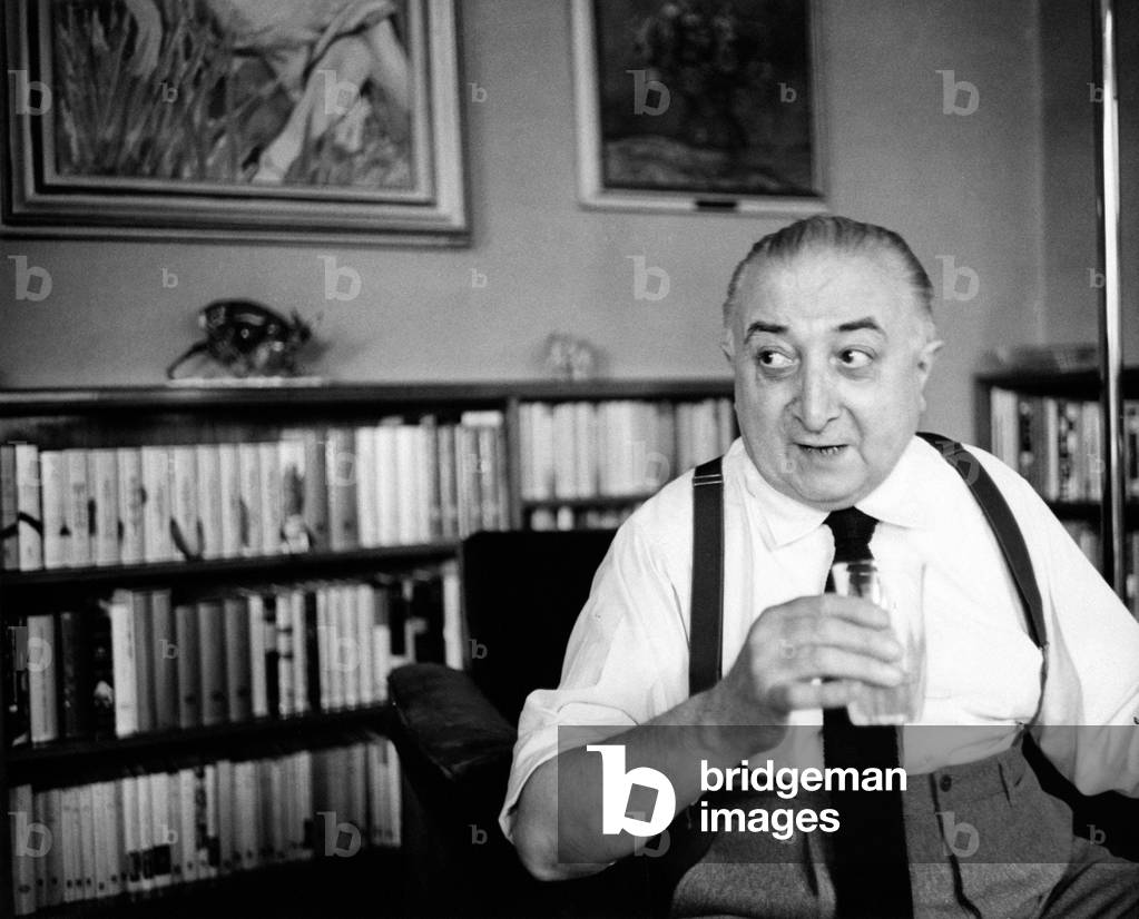 Cesare Branduani drinking a glass of water,  Milan, Italy