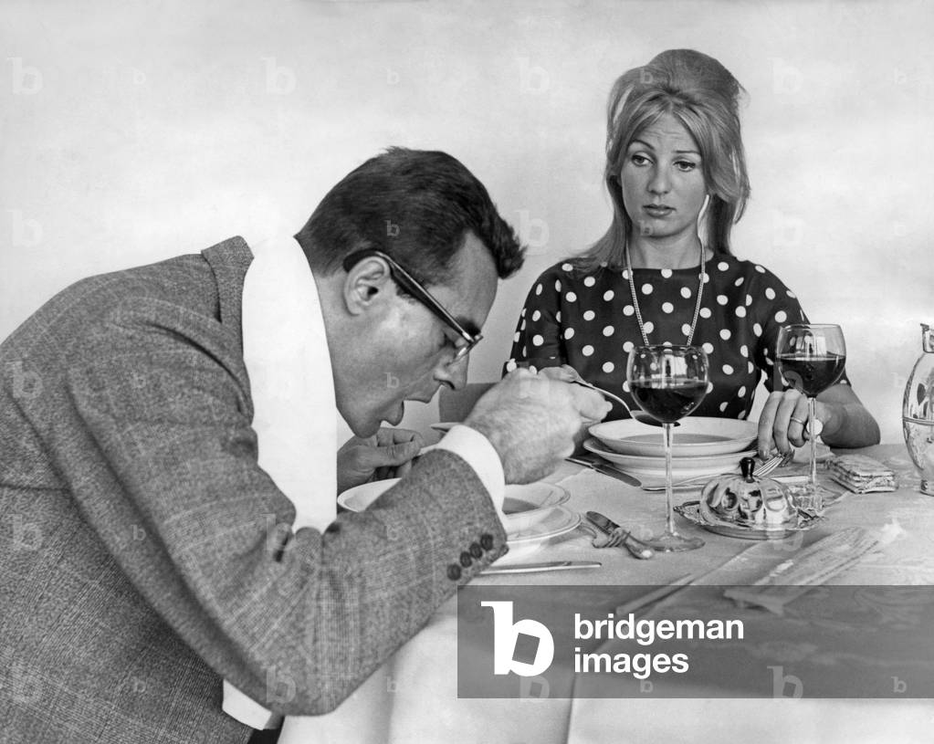 A couple having dinner, Italy