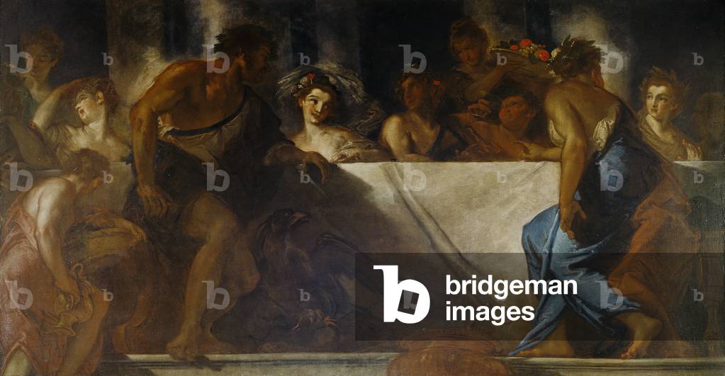 The Muse's Banquet (Il banchetto delle Muse), by Giuseppe Bazzani, 1740, 18th Century, oil on canvas