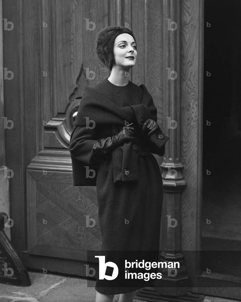 A woman wearing Christian Dior's clothes,, 1956