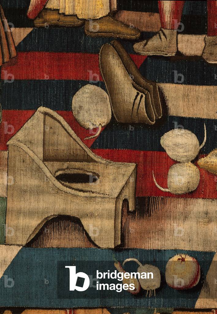 Months. December (I mesi Trivulzio. Dicembre), by Benedetto from Milan, from a cardboard by Bartolomeo Suardi, better known as Bramantino, 1504 - 1509, 16th Century, woll and silk tapestry, with a warp made of 6 threads per cm