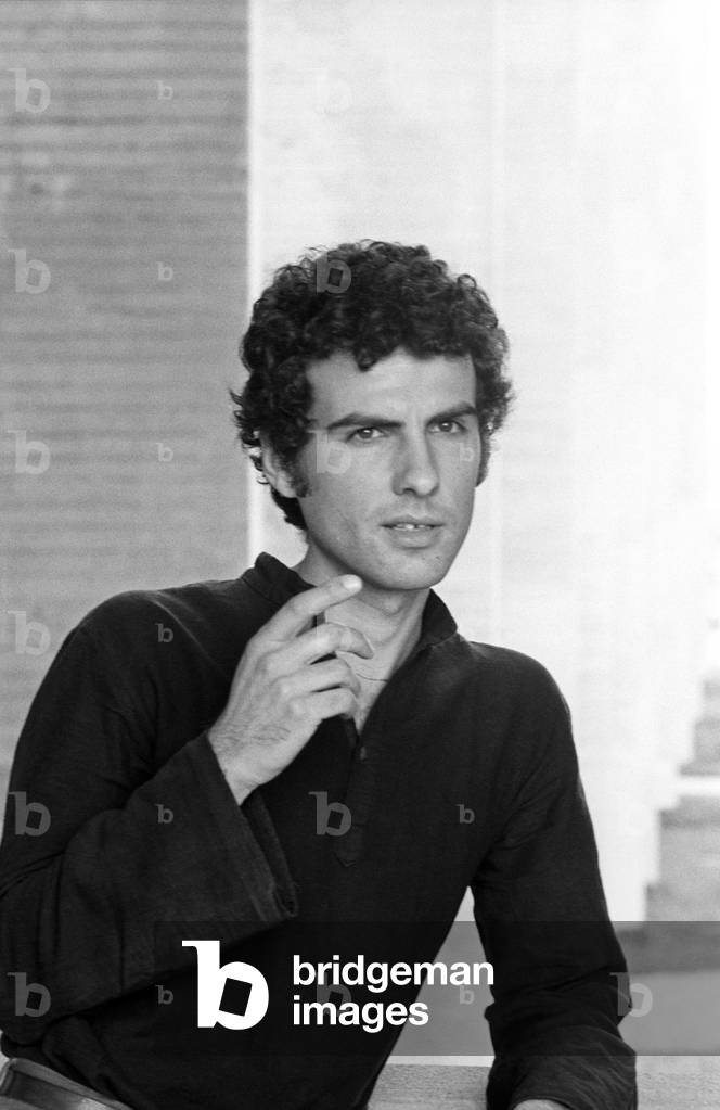 Andrea De Carlo posing, Milan, Italy, 1981