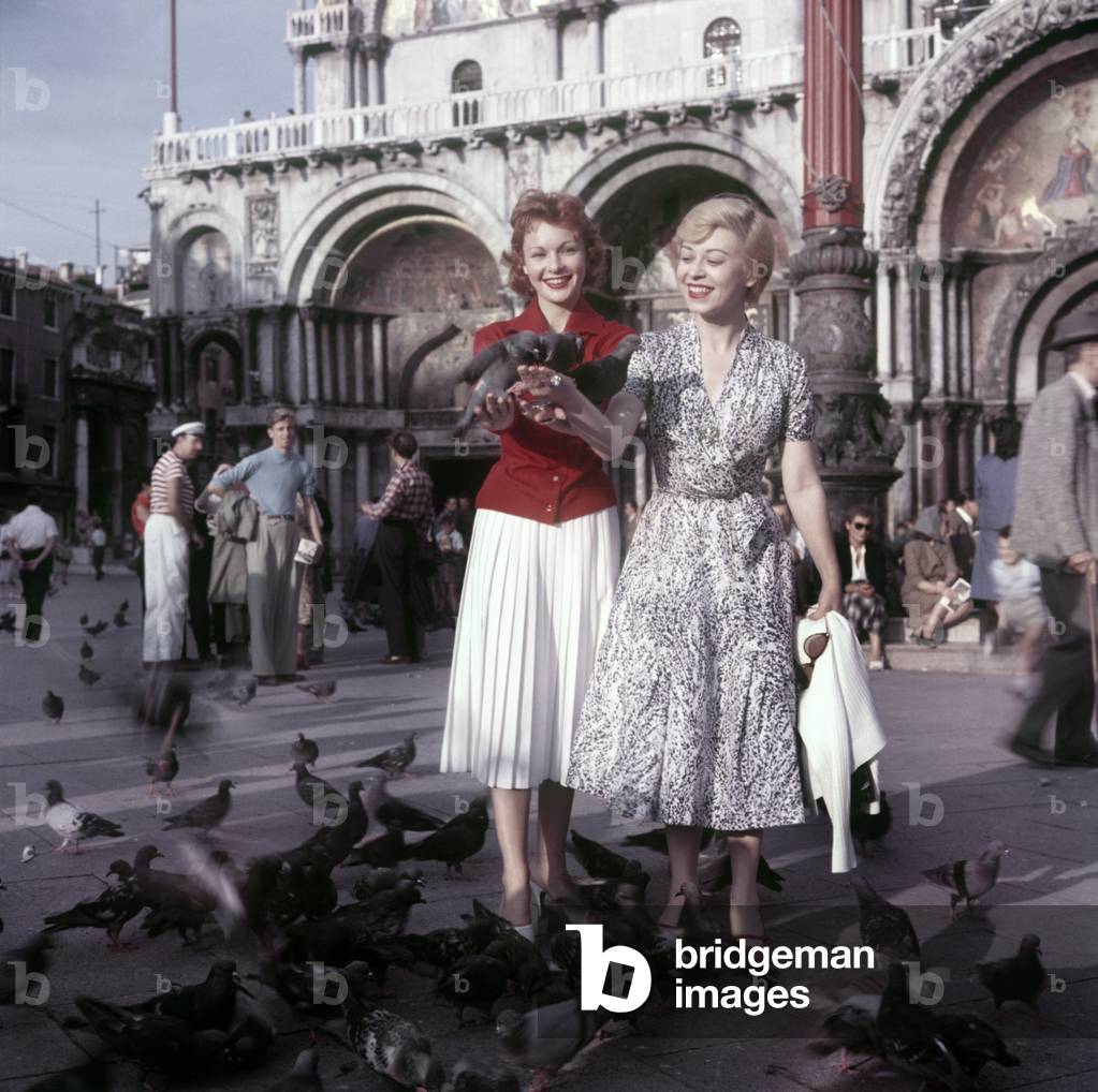 Francoise Arnoul and Giulietta Masina in Venice, Venice, Italy