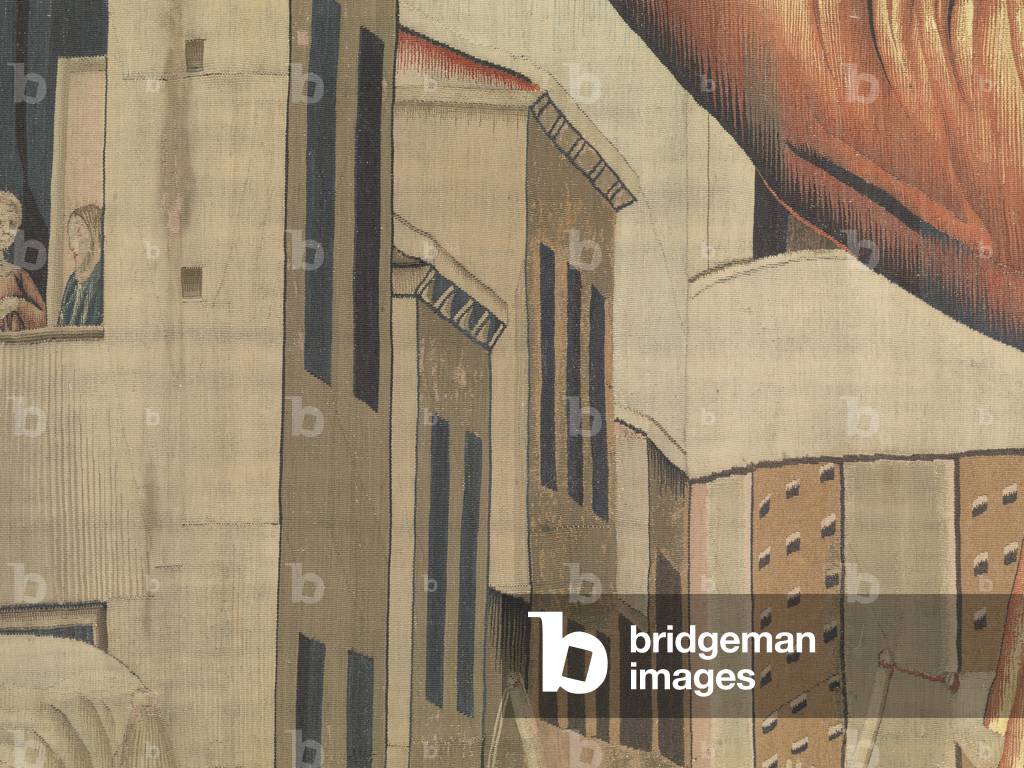 January (Gennaio), by Benedetto da Milano upon drawing by Bramantino, c. 1503-1508, 16th century (tapestry)