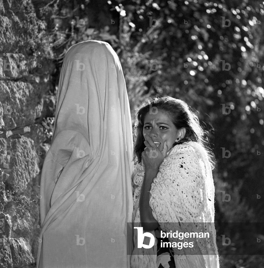 Claudia Cardinale in Sandra, Italy, 1965 (b/w photo)