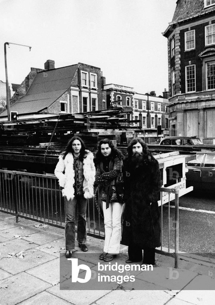 Portrait of the final three members of the band Le Orme