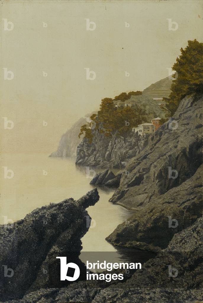 Along the Seashore (Lungo la costa), by Domenico Guerello, 1926, 20th Century, oil on canvas