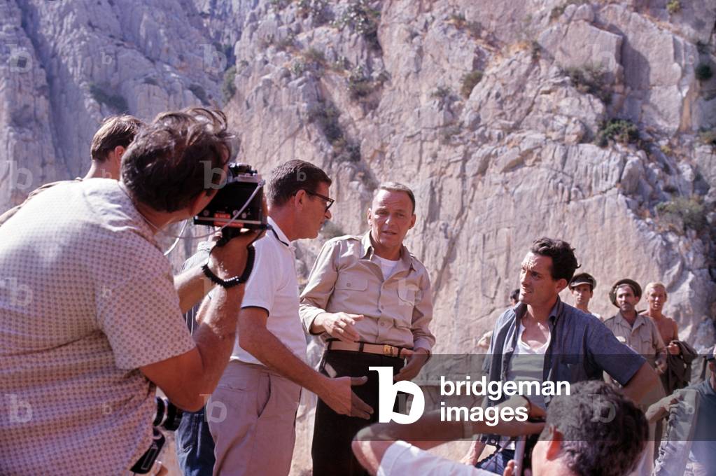 American actor Frank Sinatra and American director Mark Robson, Unspecified, 1965 (photo)