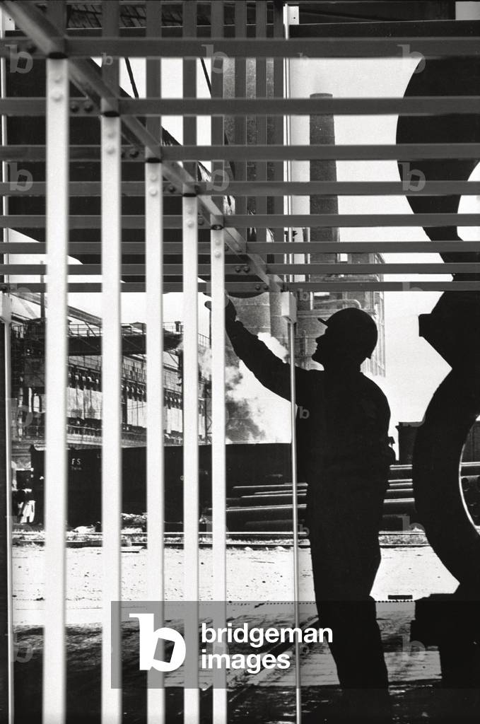 Worker at work, Milan, Italy, 1965