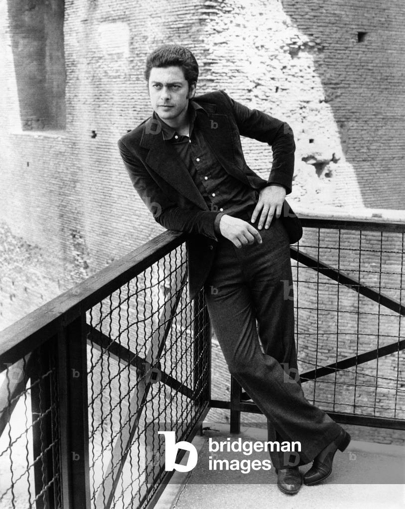 Andrea Giordana at the Trajan's Forum in Rome, Rome, Italy, 1975