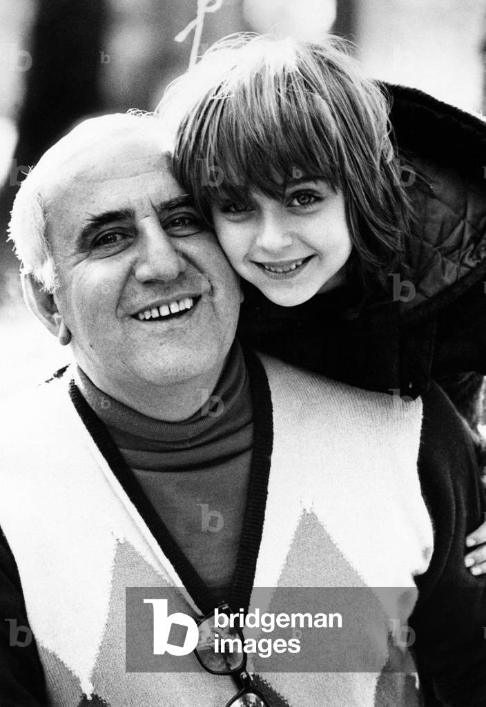 Adolfo Celi with his daughter Alessandra, Rome, Italy, 1970