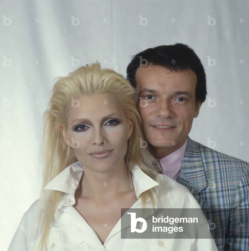 Massimo Ranieri and Anna Oxa posing, Italy