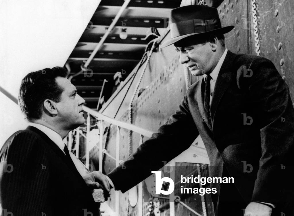 Raymond Burr and Wesley Lau in Perry Mason