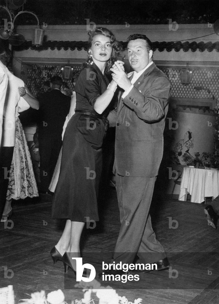 Xavier Cugat and Abbe Lane dancing