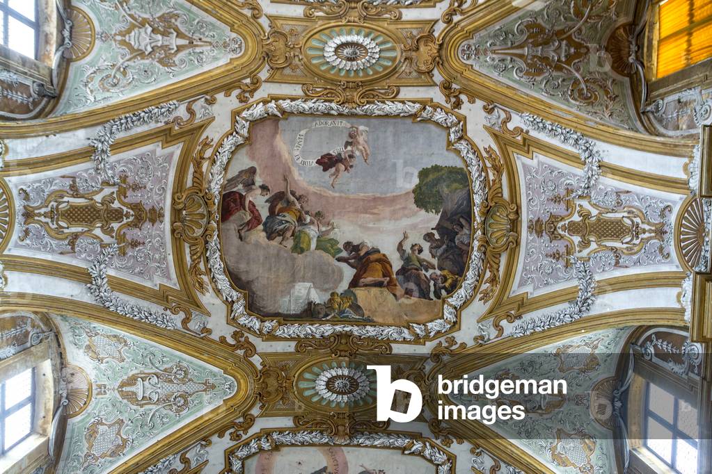 Gesuiti church, Francesco Fontebasso, Abram and three Angels, fresco, Venice, Italy (photo)
