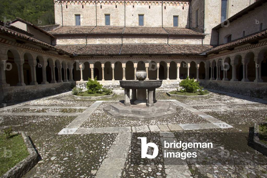 Santa Maria abbey, cloister, Follina, Veneto, Italy