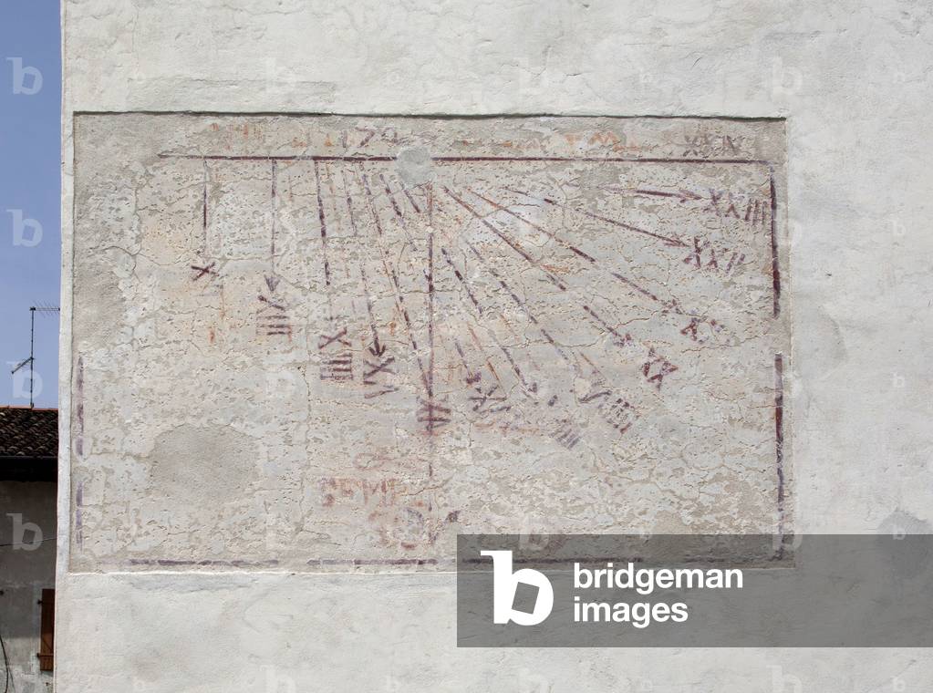 Sain Lorenzo Parish Church, sundial, Varmo, Friuli, Italy