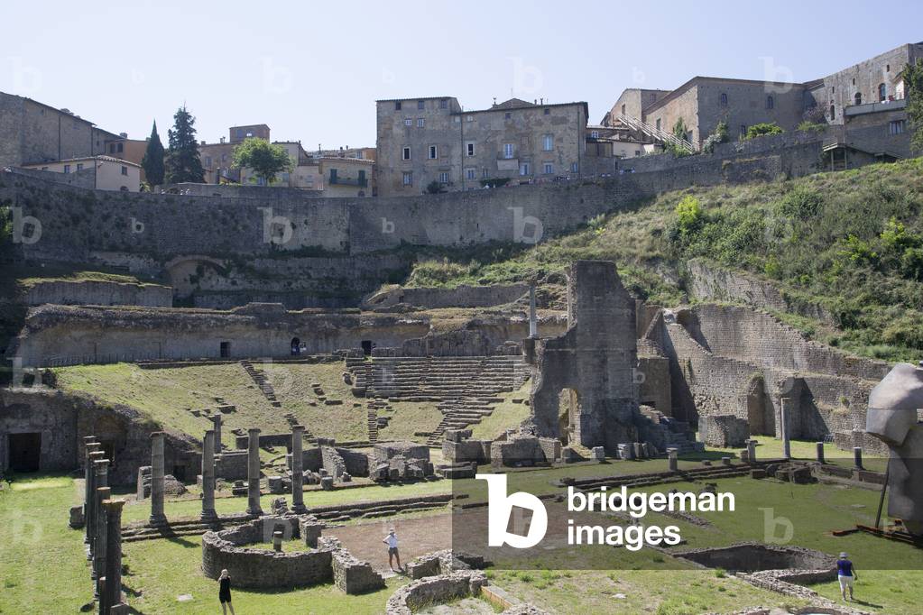 Roman theatre, archeaology, Volterra, Tuscany, Italy