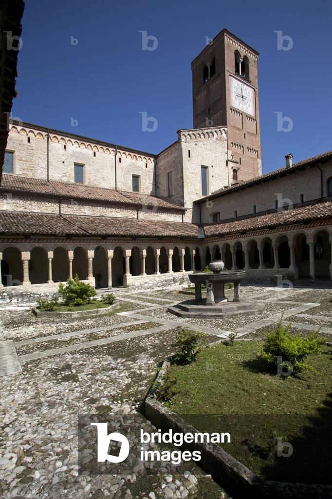 St. Maria abbey, church, cloister, Follina Veneto, Italy (photo)