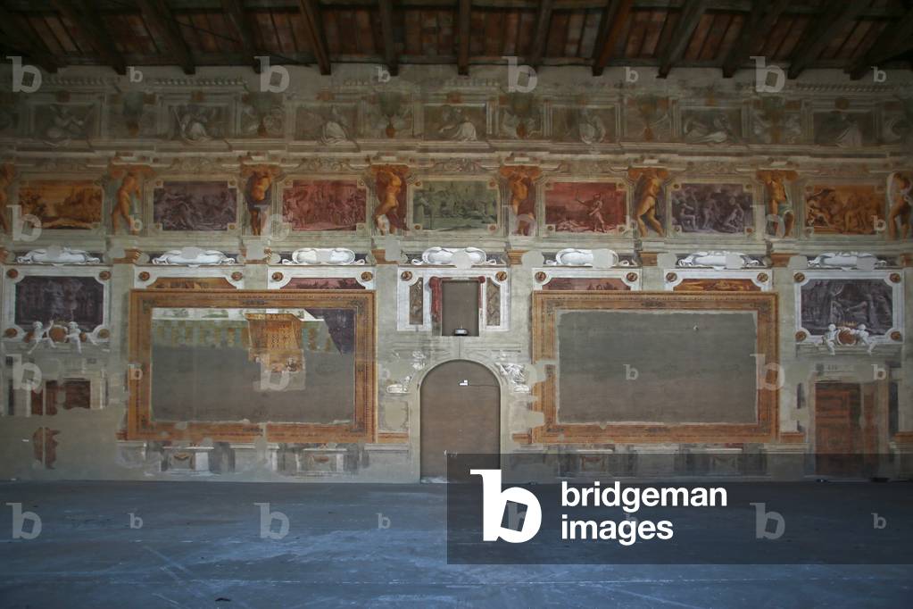 View of the ceiling, Bentivoglio Palace, Gualtieri, Reggio Emilia, Emilia Romagna, Italy (photo)