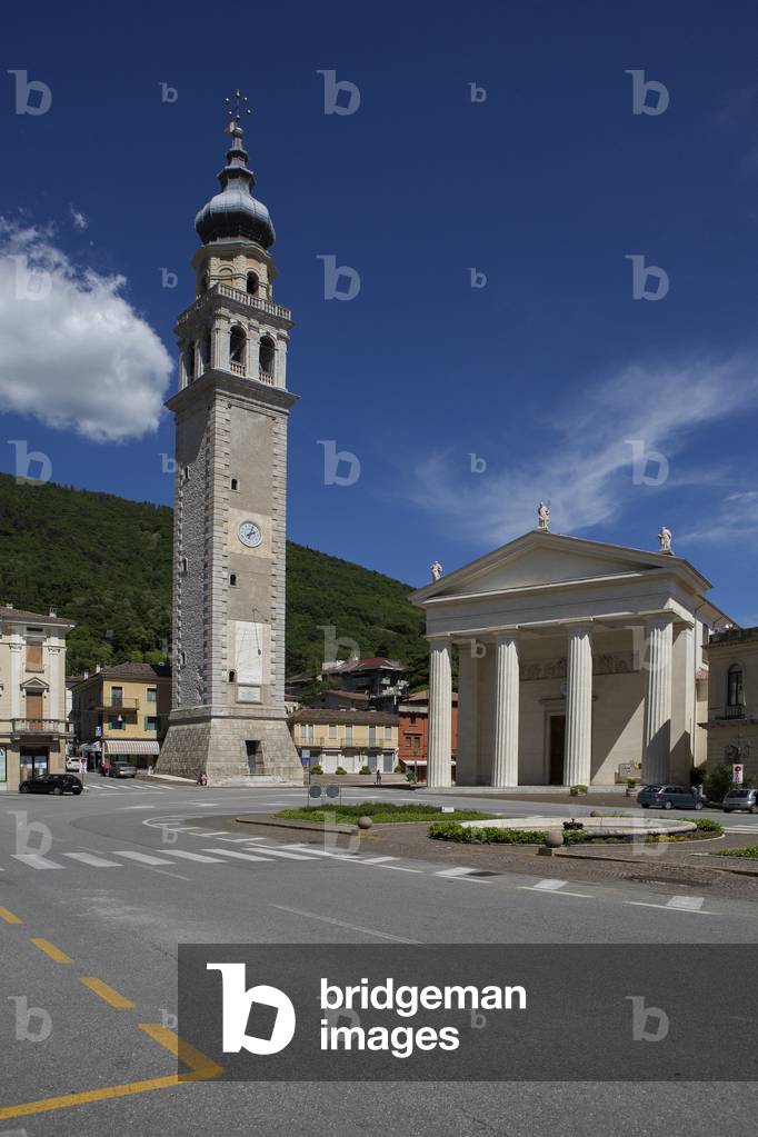 St. Maria Assunta dome, church, Valdobbiadena, Veneto, Itally (photo)