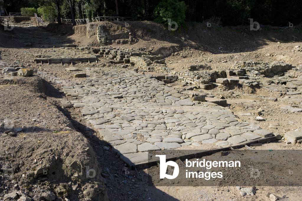 Etruscan road, Populonia Alta, Tuscany, Italy (photo)