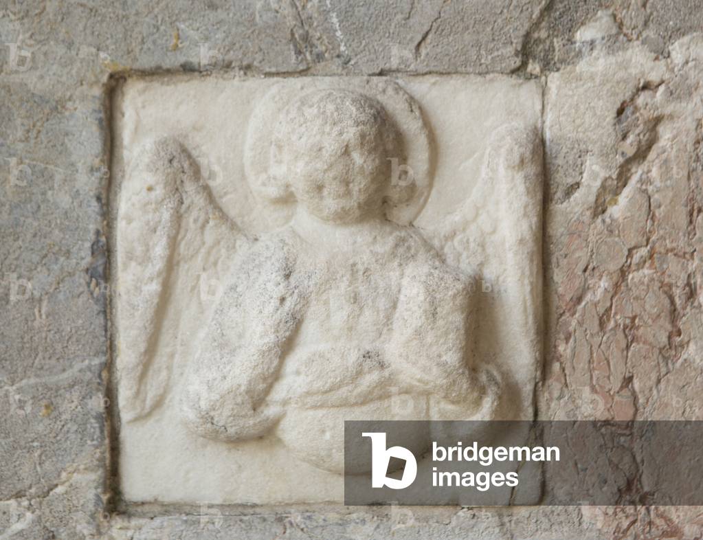 St. MarK Basilica, bas relief with animal, stone, near Porta della Carta, Venice, Italy (photo)