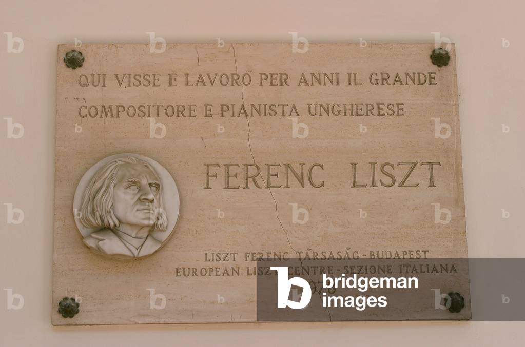 Plaque commemorating Franz Liszt (photo)