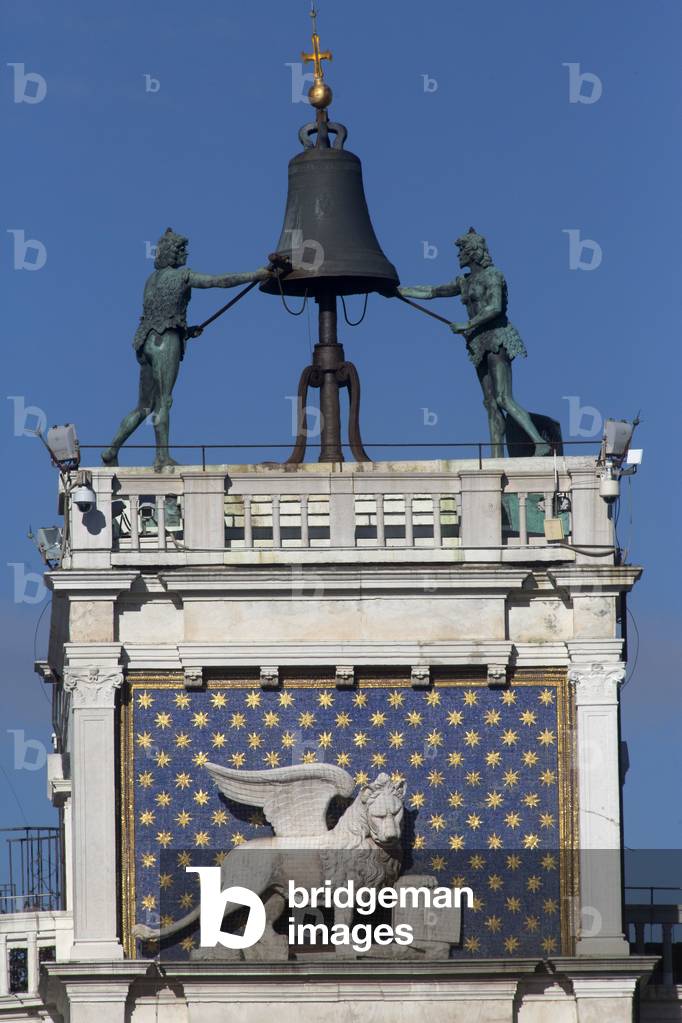 The clock tower, st. Marco square, the Mori, bronze, Ambrogio delle Ancore, 1497 (photo)