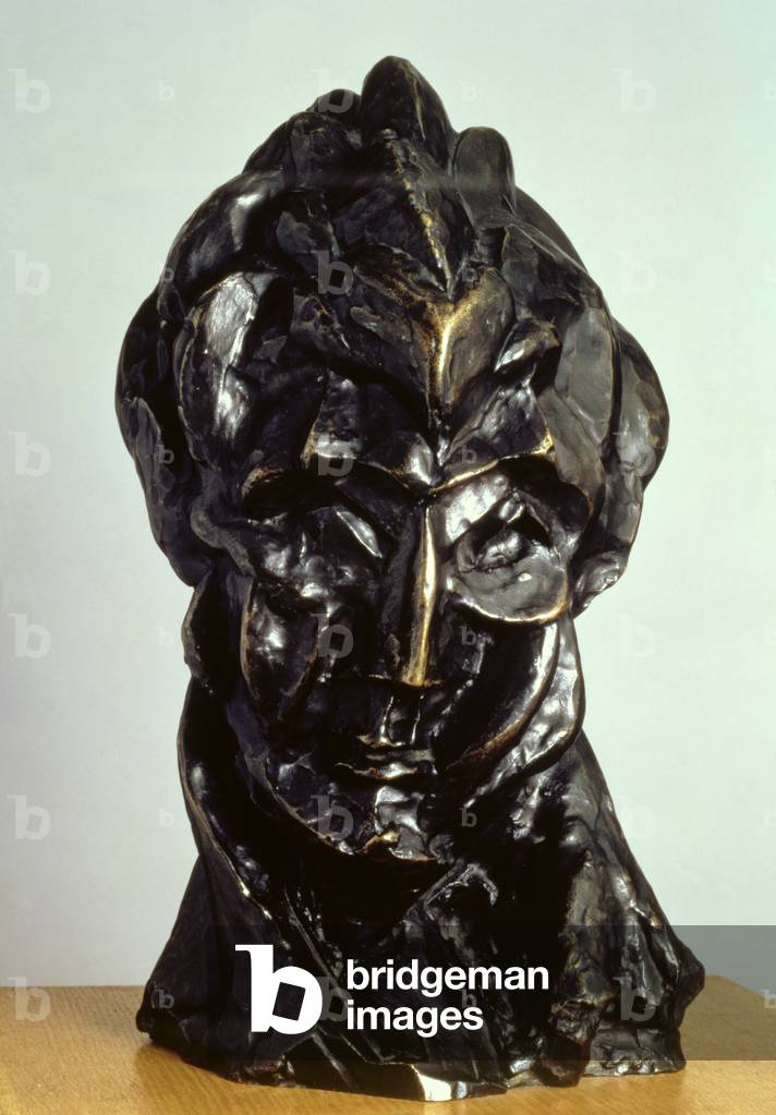 "Kopf einer Frau aus Bronze (Fernande Olivier", 1910 von Pablo Picasso