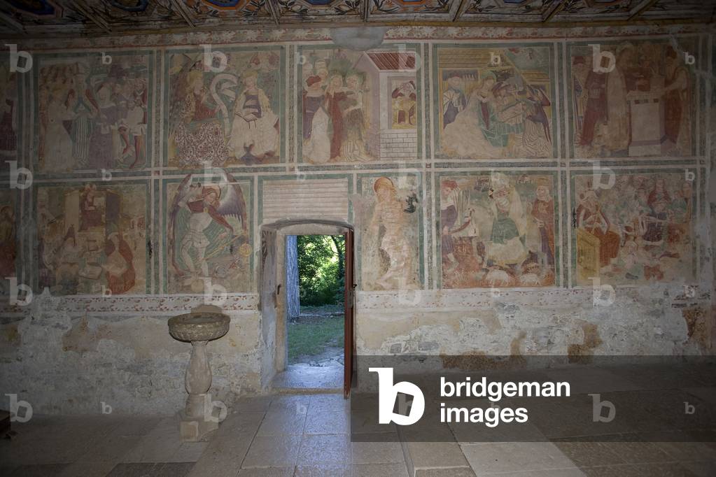Vincenzo di Castua 1474, St. Maria delle Lastre church, fresco, Beram, Croatia, Istria (photo)