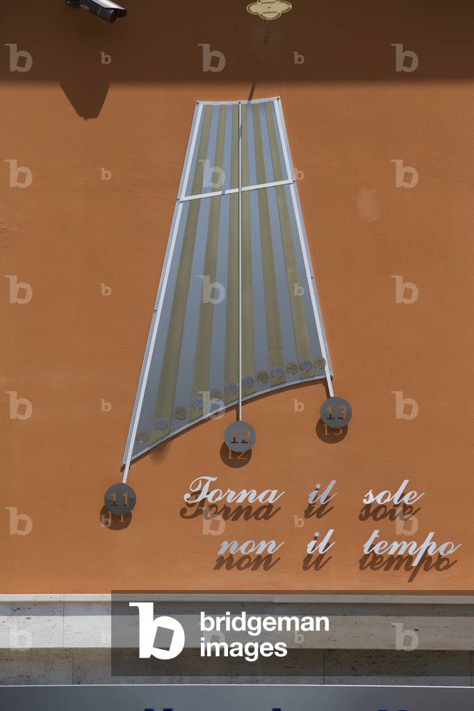 Sundial, meridian, Aiello del Friuli, Udine, Friuli Venezia Giulia, Italy