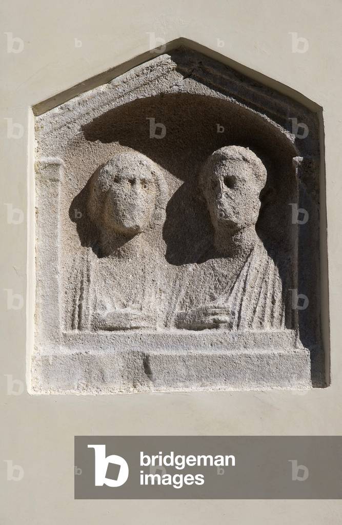Paleochristian church, bass relief, Motta di Livenza, Veneto, Italy, 2009 (photo)